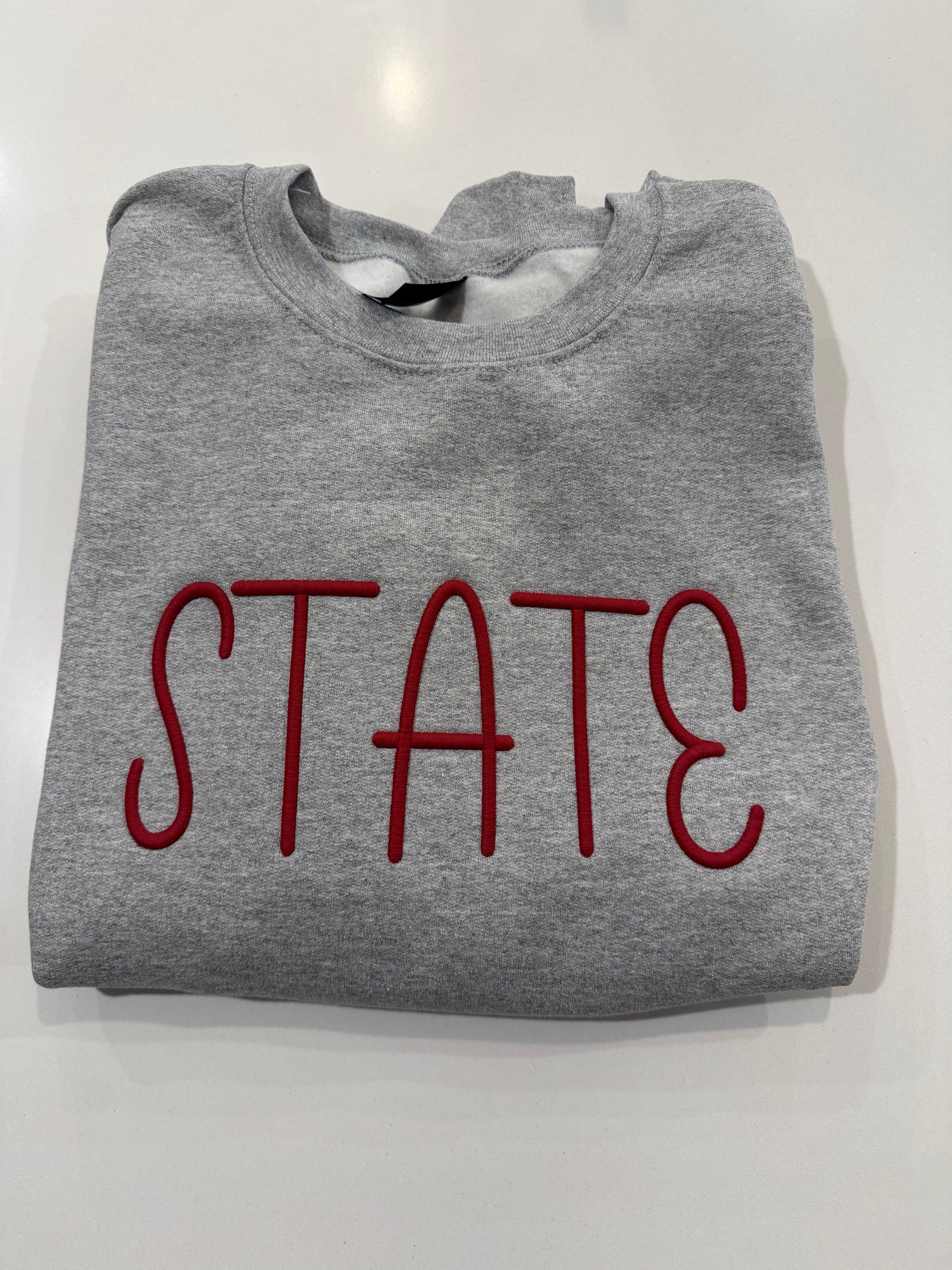 State Puff Grey Sweatshirt
