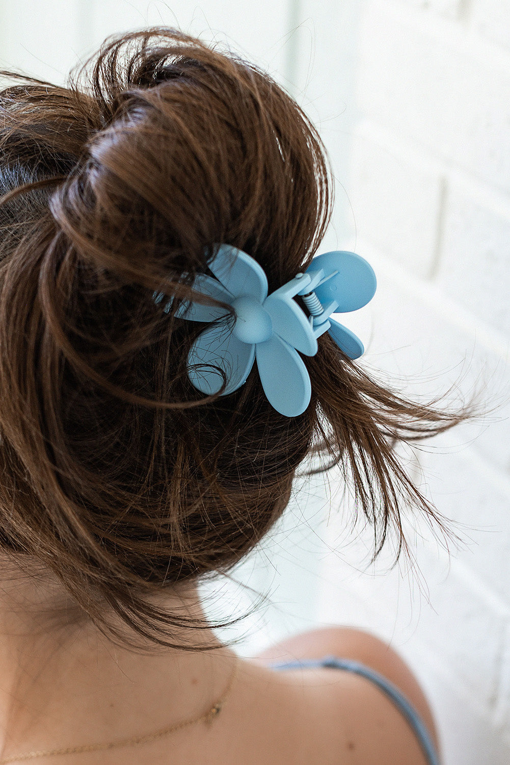 Green Flower Hair Claw Clip