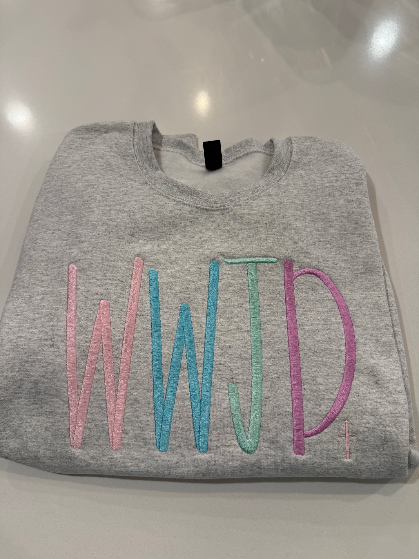 WWJD Ash Grey Sweatshirt