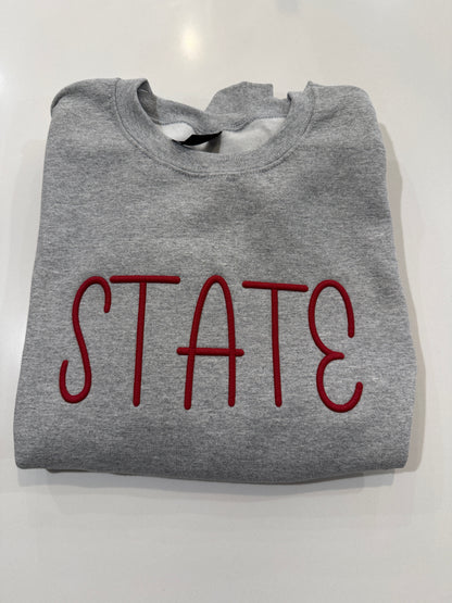 State Puff Grey Sweatshirt