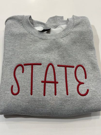State Puff Grey Sweatshirt