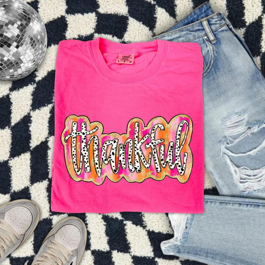 Neon Thankful Tee