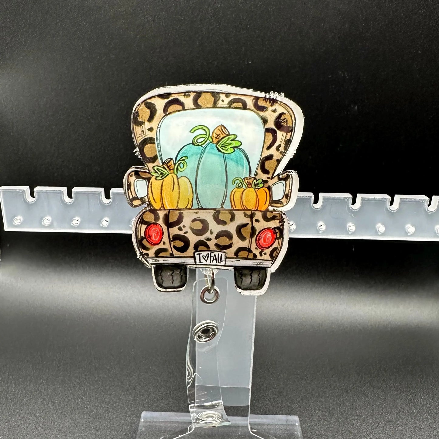 ID Holder/Badge Reel/Popsocket - Fall Truck