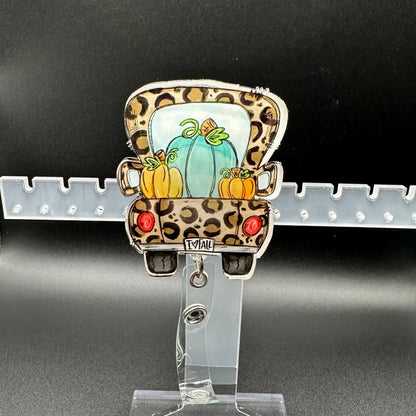 ID Holder/Badge Reel/Popsocket - Fall Truck
