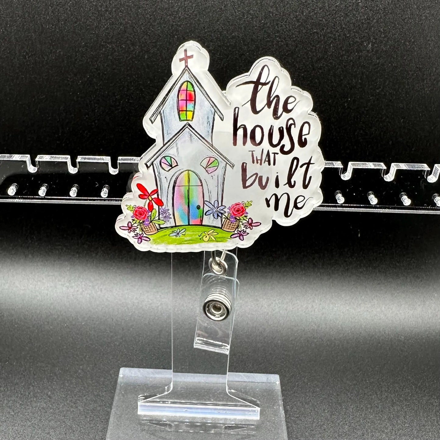 ID Holder/Badge Reel/Popsocket - The House That Built Me