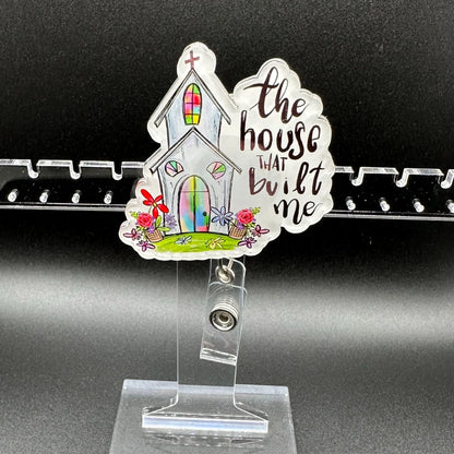 ID Holder/Badge Reel/Popsocket - The House That Built Me