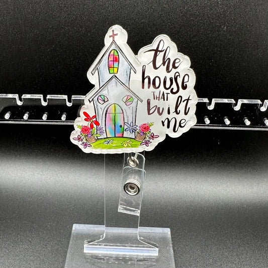 ID Holder/Badge Reel/Popsocket - The House That Built Me