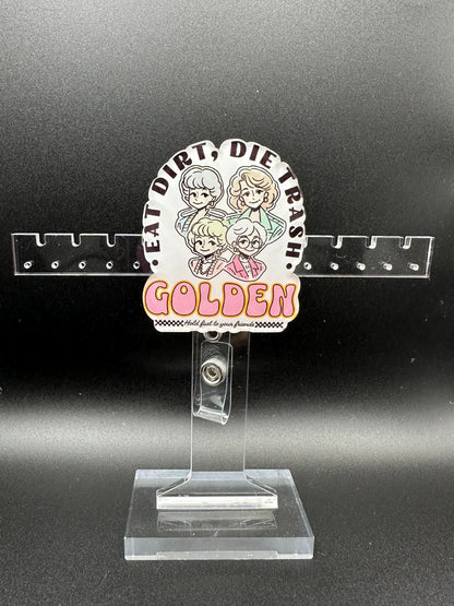 ID Holder/Badge Reel/Popsocket - Golden Girls