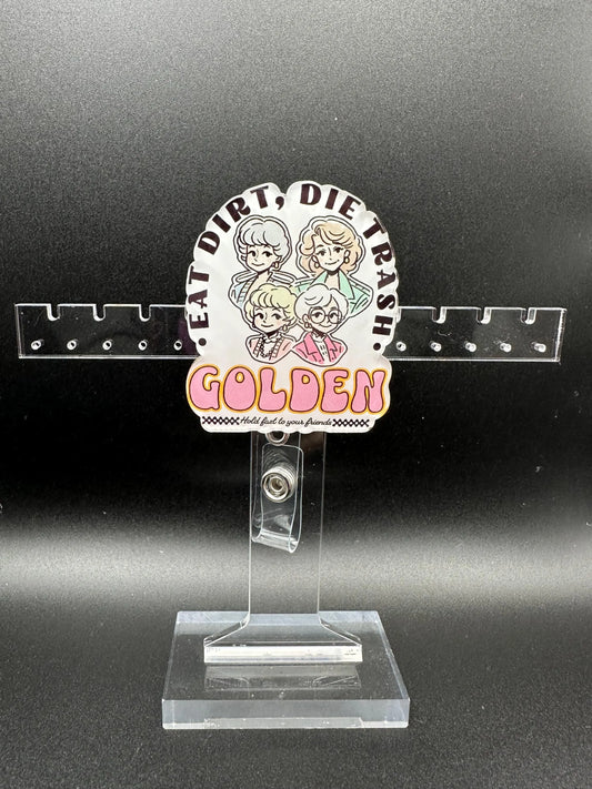 ID Holder/Badge Reel/Popsocket - Golden Girls