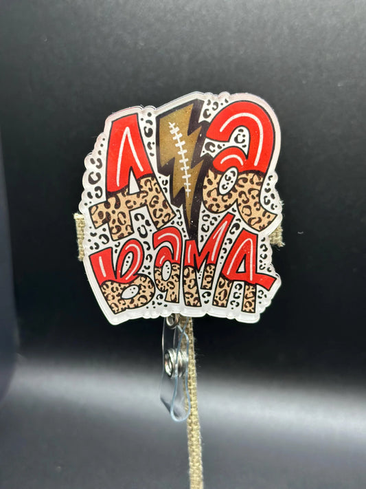 ID Holder/Badge Reel/Popsocket - Alabama Leopard Print