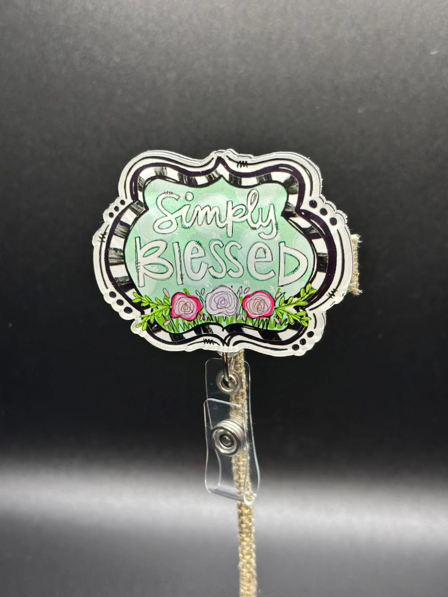 ID Holder/Badge Reel/Popsocket - Simply Blessed