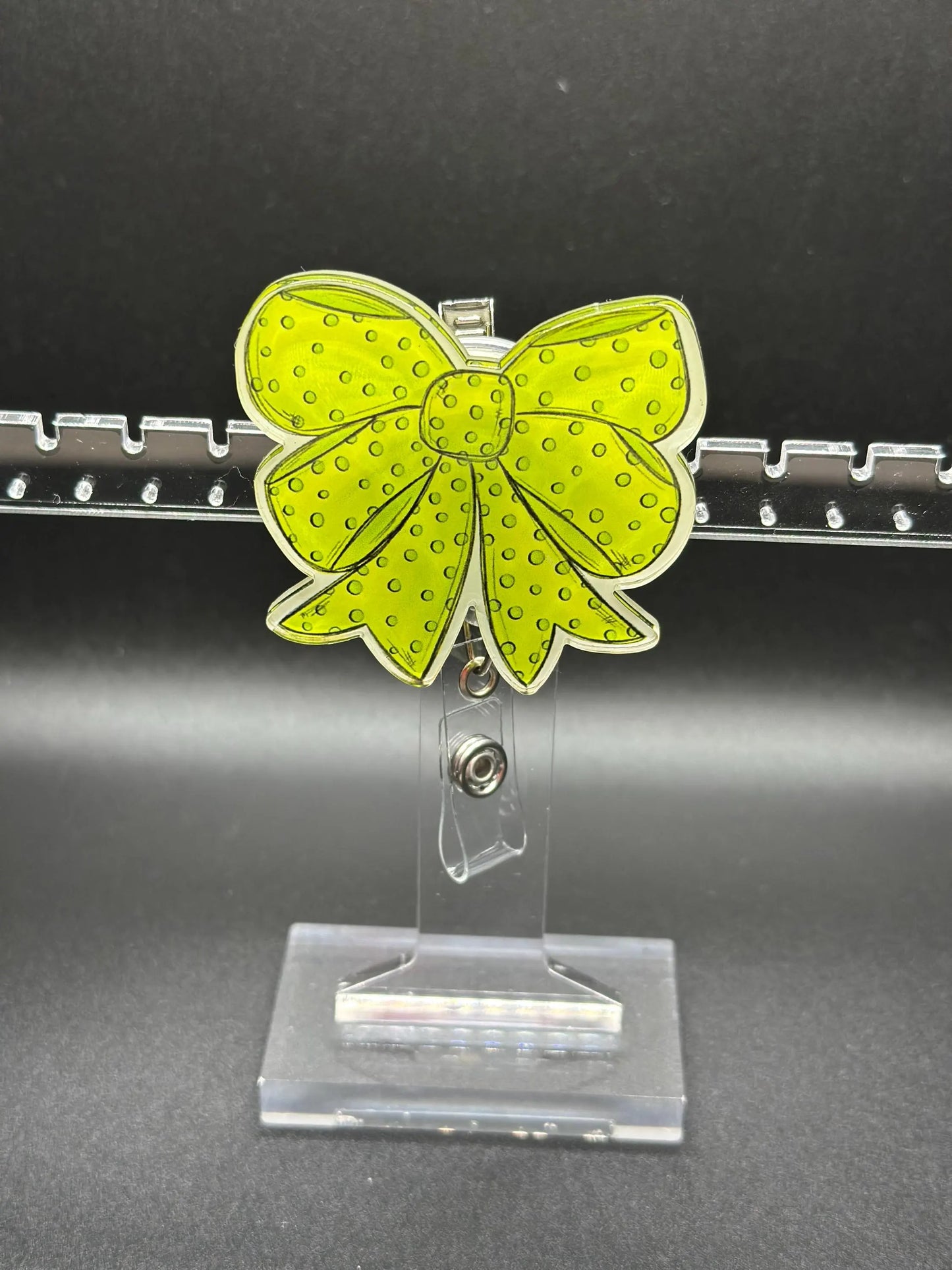 ID Holder/Badge Reel/Popsocket - Pickleball Bow