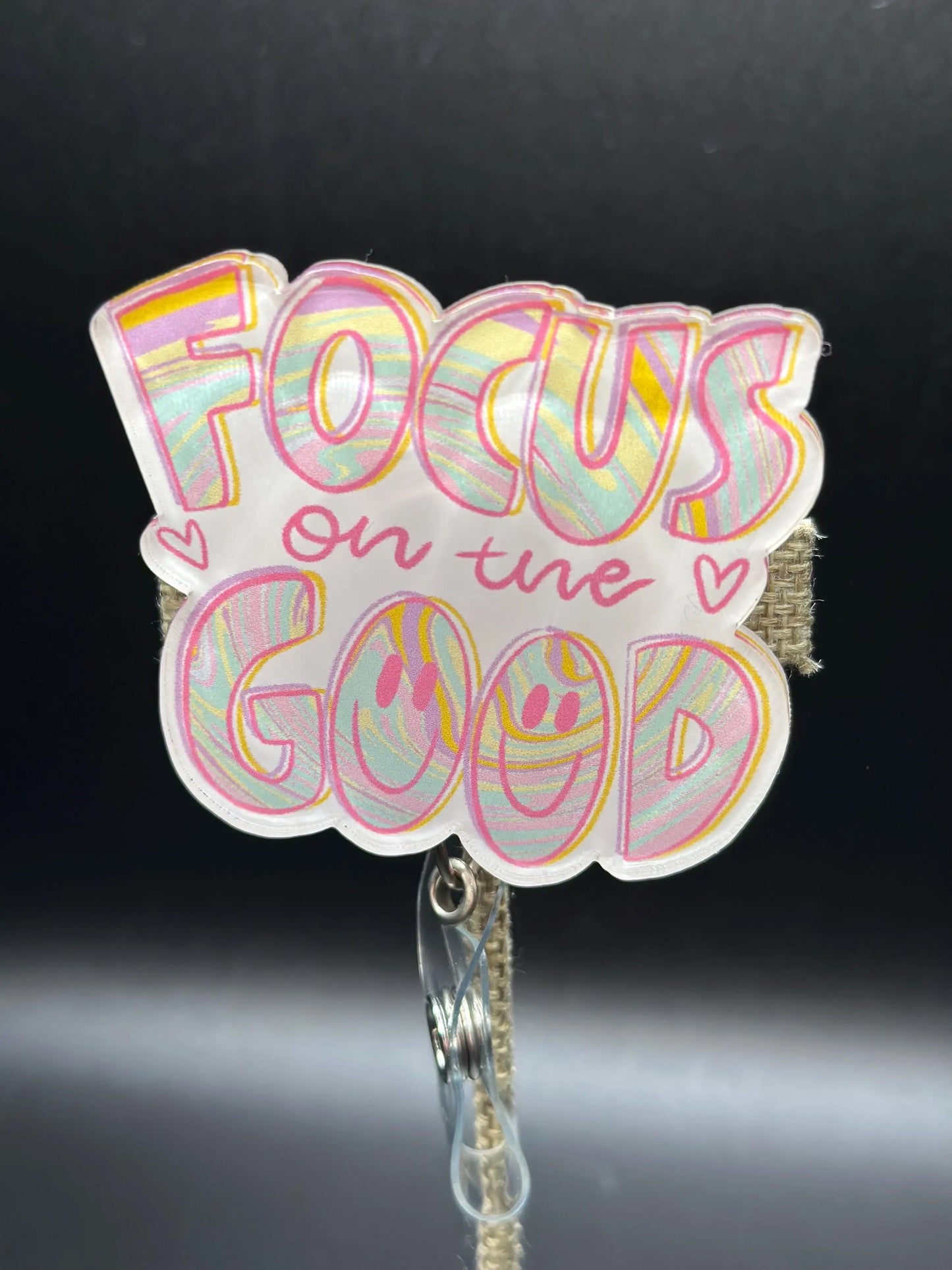 ID Holder/Badge Reel/Popsocket - Focus On The Good