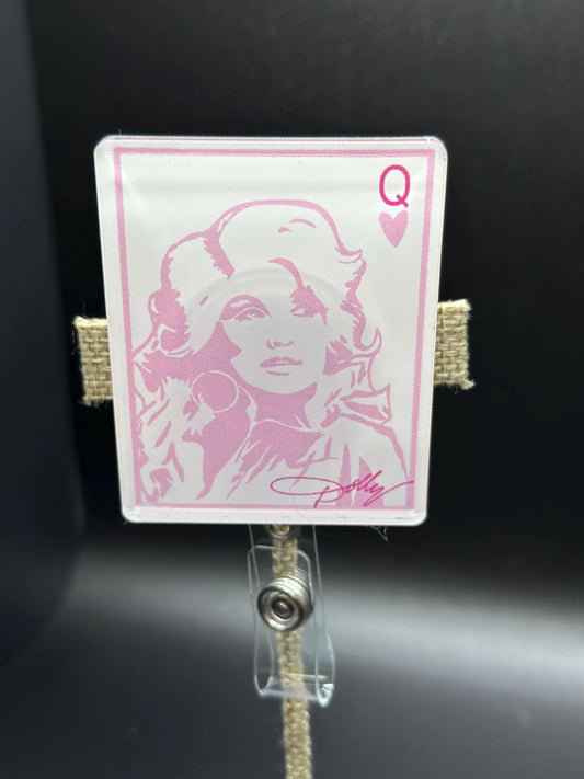 ID Holder/Badge Reel/Popsocket - Queen of Hearts