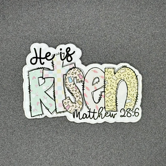 ID Holder/Badge Reel/Popsocket - He Is Risen Pastel