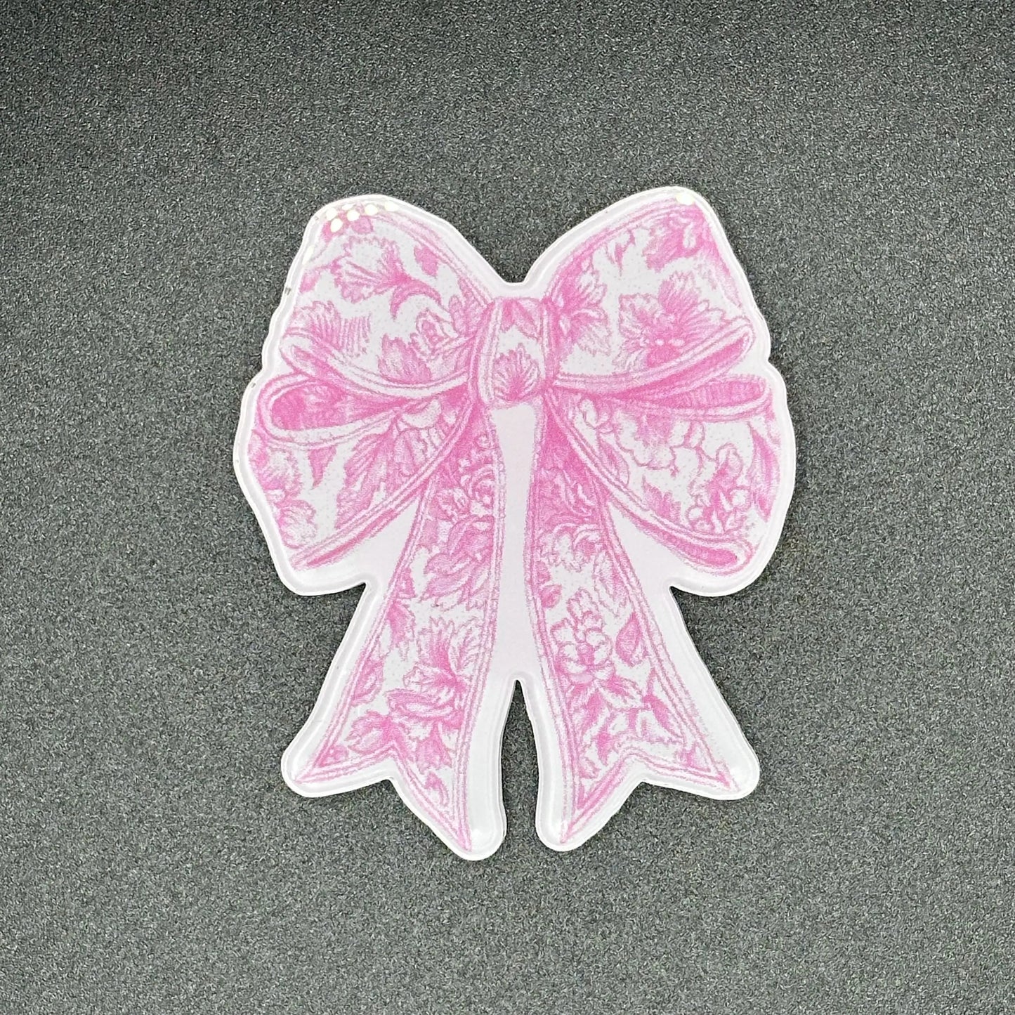 ID Holder/Badge Reel/Popsocket - Pink Floral Bow