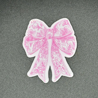 ID Holder/Badge Reel/Popsocket - Pink Floral Bow