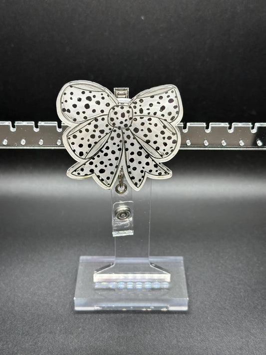 ID Holder/Badge Reel/Popsocket - Polka Dot Bow