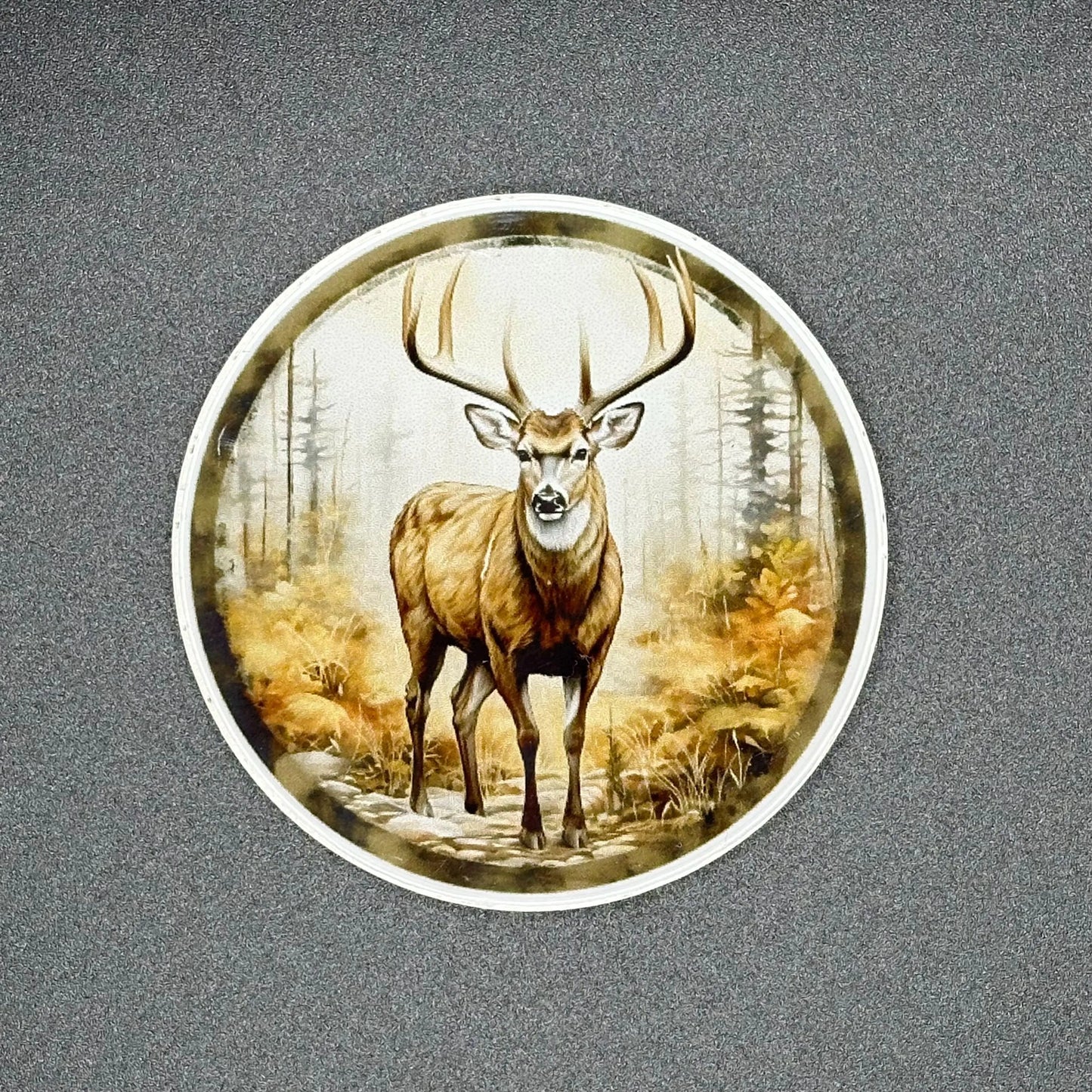 ID Holder/Badge Reel/Popsocket - Majestic Buck Forest Scene