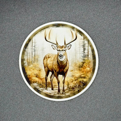 ID Holder/Badge Reel/Popsocket - Majestic Buck Forest Scene