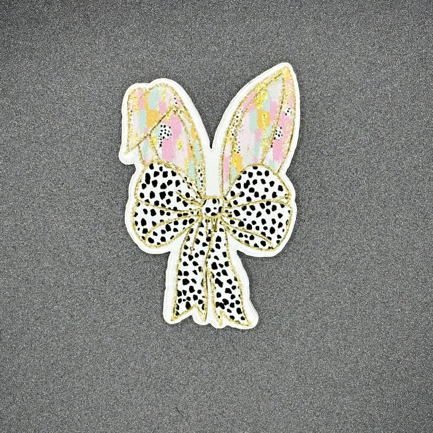 ID Holder/Badge Reel/Popsocket - Leopard Polka Dot Bunny