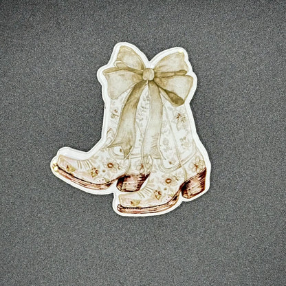 ID Holder/Badge Reel/Popsocket - Vintage Floral Cowboy Boots