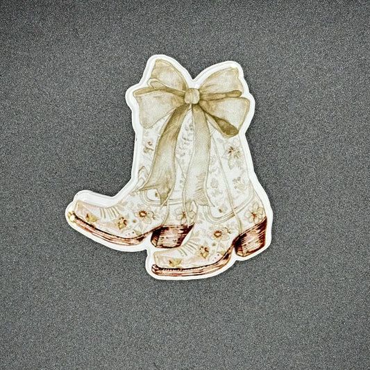 ID Holder/Badge Reel/Popsocket - Vintage Floral Cowboy Boots
