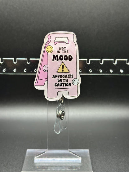 ID Holder/Badge Reel/Popsocket - Not in the Mood