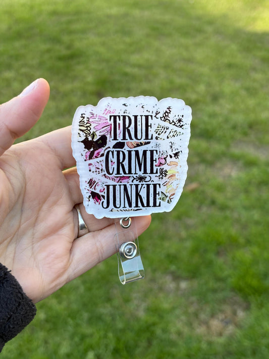 ID Holder/Badge Reel/Popsocket - True Crime Junkie