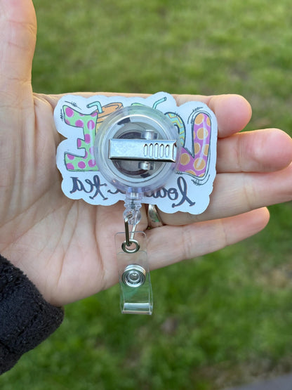 ID Holder/Badge Reel/Popsocket - Love Loaded Tea