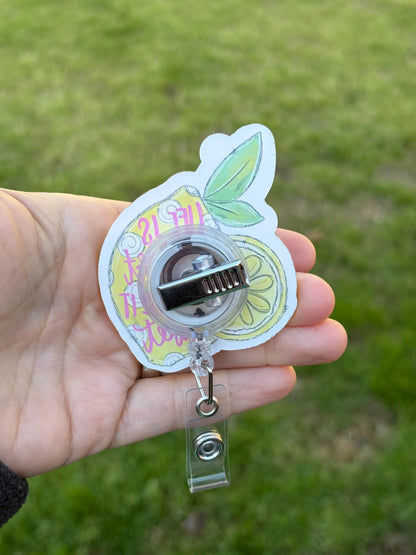 ID Holder/Badge Reel/Popsocket - Life Is Short Make It Sweet