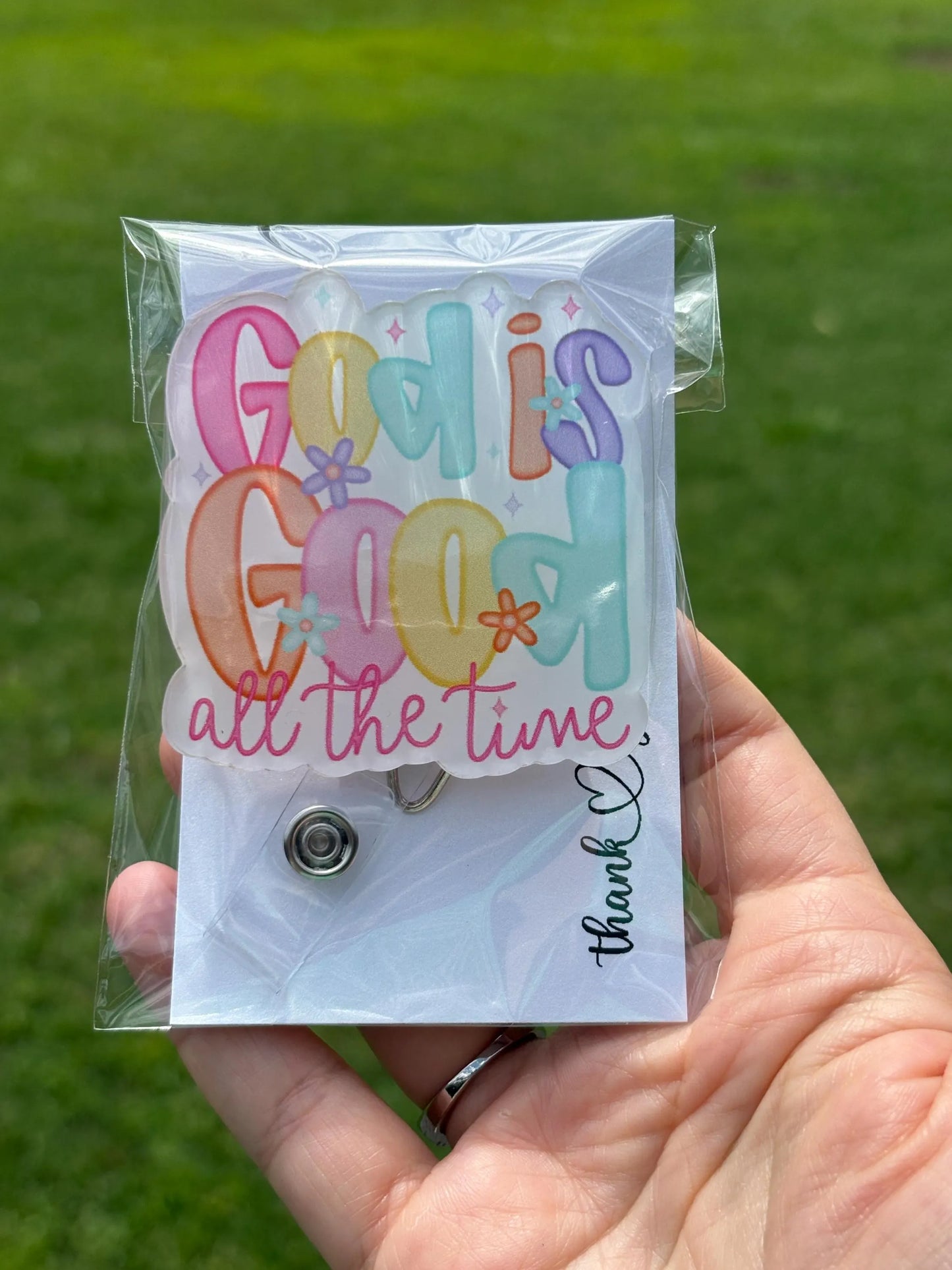 ID Holder/Badge Reel/Popsocket - God Is Good