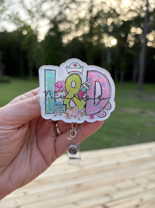 ID Holder/Badge Reel/Popsocket - L&D Nurse