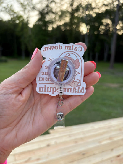 ID Holder/Badge Reel/Popsocket - Nurse Mannequin