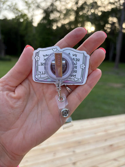 ID Holder/Badge Reel/Popsocket - Book Lover