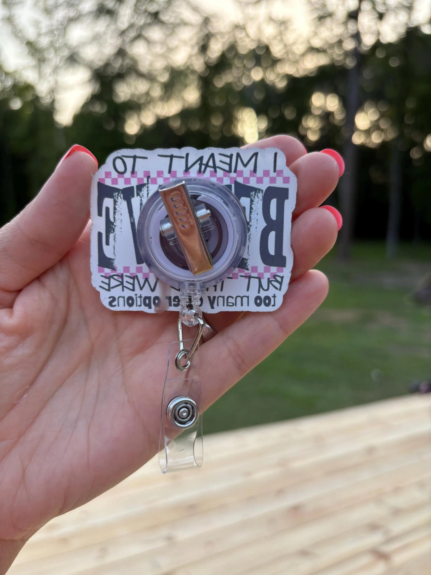 ID Holder/Badge Reel/Popsocket - Funny Behave Humor