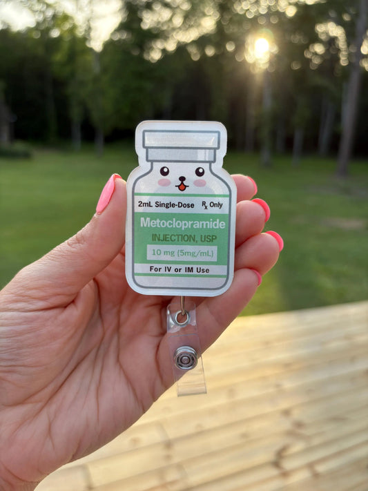 ID Holder/Badge Reel/Popsocket - Metoclopramide Vial