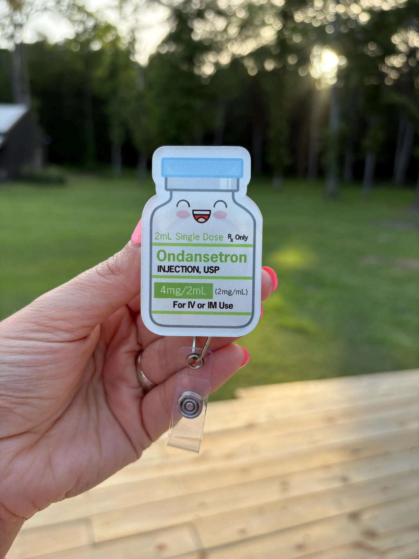 ID Holder/Badge Reel/Popsocket - Ondansetron Vial