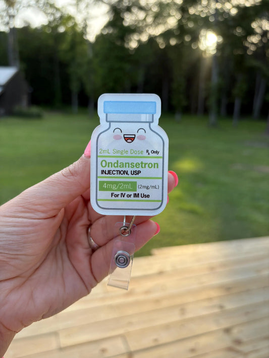 ID Holder/Badge Reel/Popsocket - Ondansetron Vial