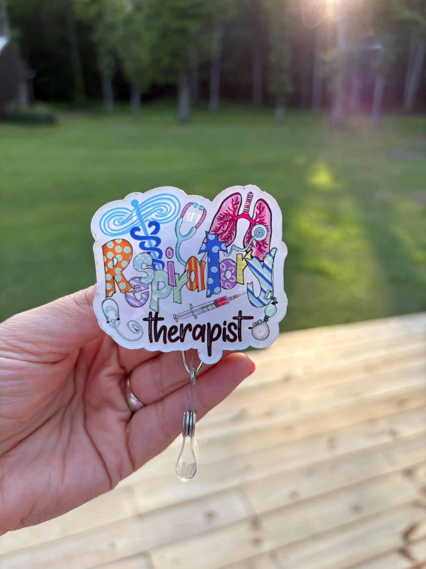 ID Holder/Badge Reel/Popsocket - Respiratory Therapist