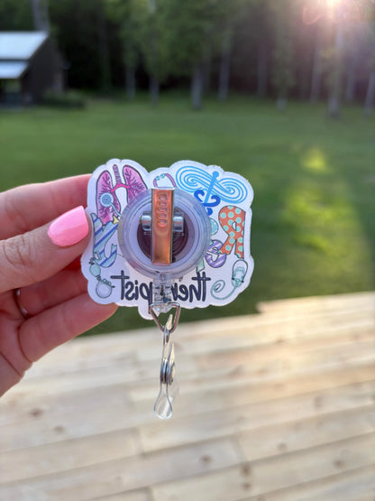 ID Holder/Badge Reel/Popsocket - Respiratory Therapist