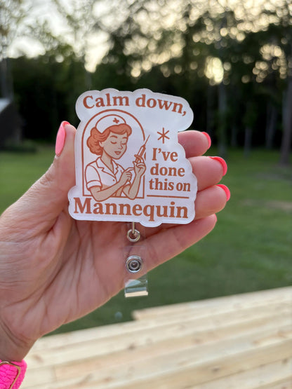 ID Holder/Badge Reel/Popsocket - Nurse Mannequin