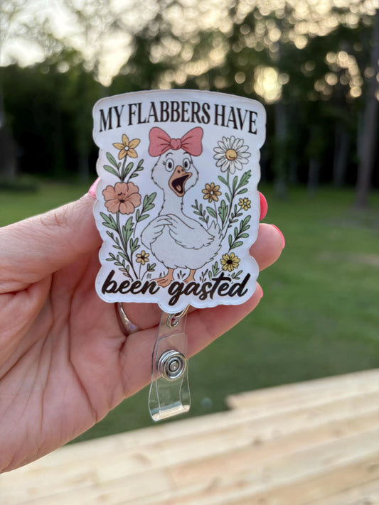 ID Holder/Badge Reel/Popsocket - Flabbergasted Duck