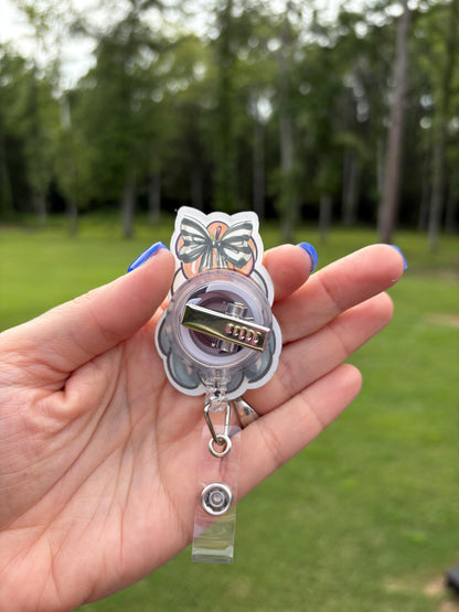 ID Holder/Badge Reel/Popsocket - Stacked Pumpkin Trio