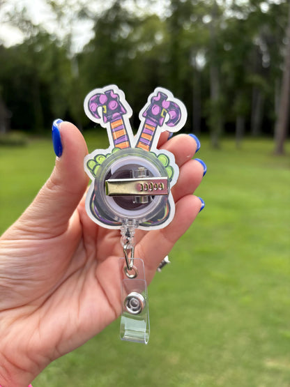 ID Holder/Badge Reel/Popsocket - Witch Legs Cauldron