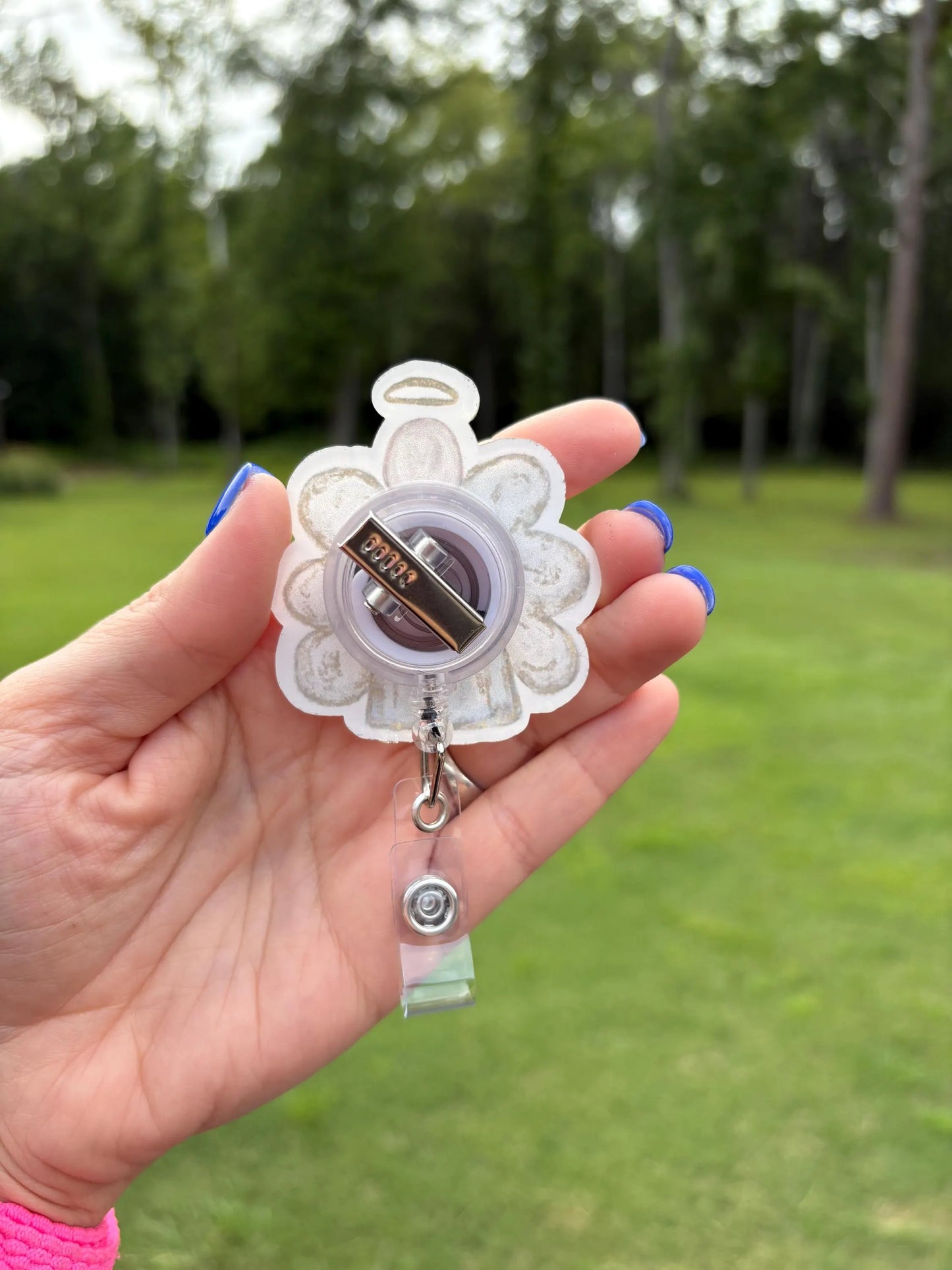ID Holder/Badge Reel/Popsocket - Pastel Angel