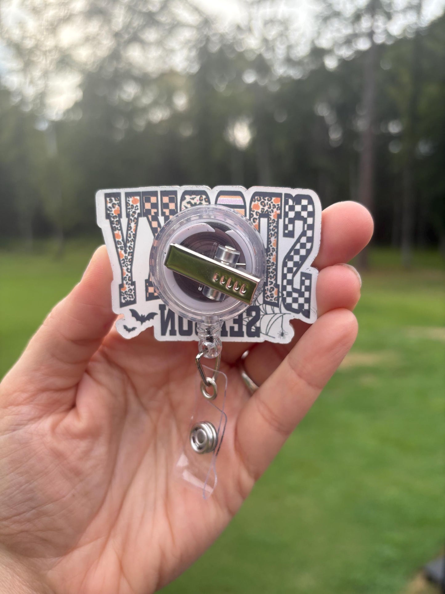 ID Holder/Badge Reel/Popsocket - Spooky Season