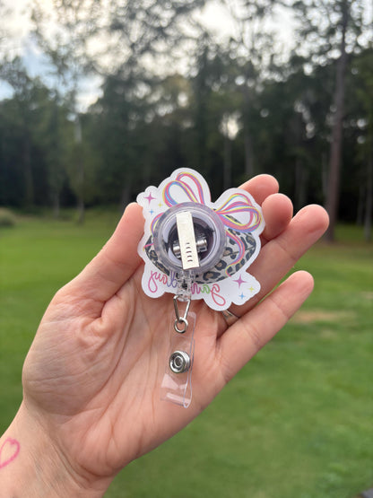 ID Holder/Badge Reel/Popsocket - Leopard Gameday