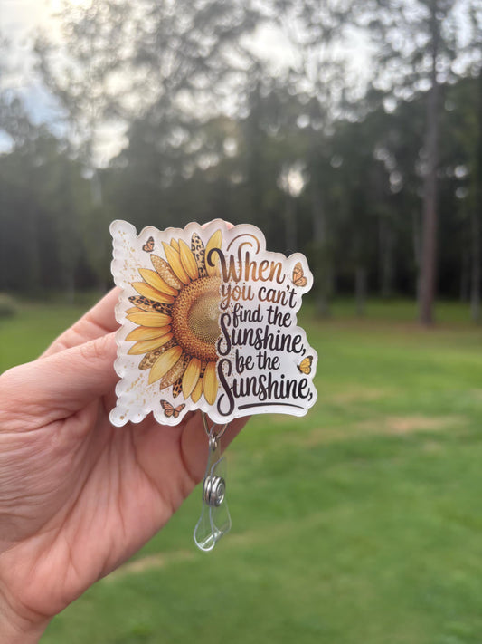 ID Holder/Badge Reel/Popsocket - Sunflower