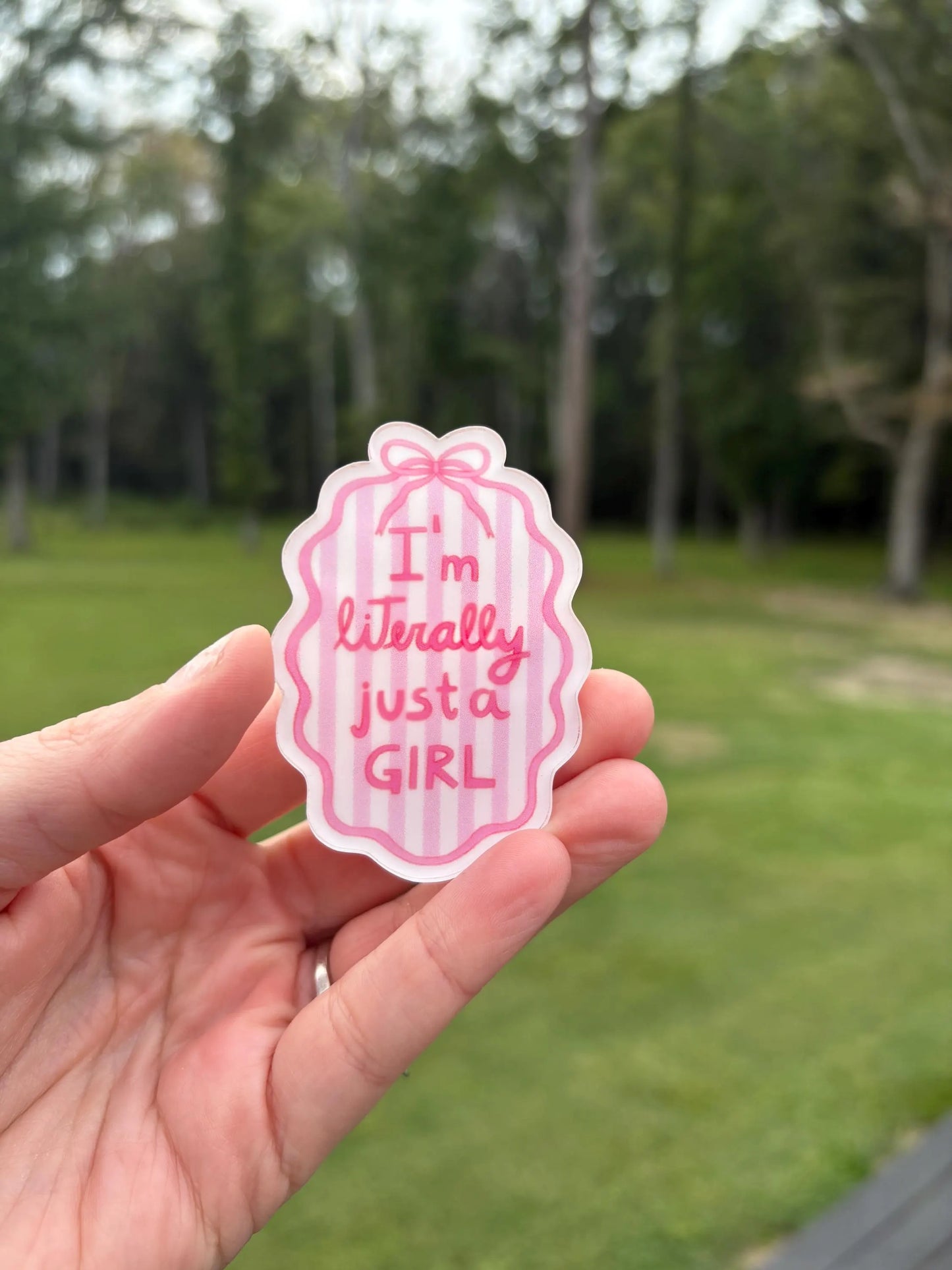 ID Holder/Badge Reel/Popsocket - I Am Literally Just A Girl
